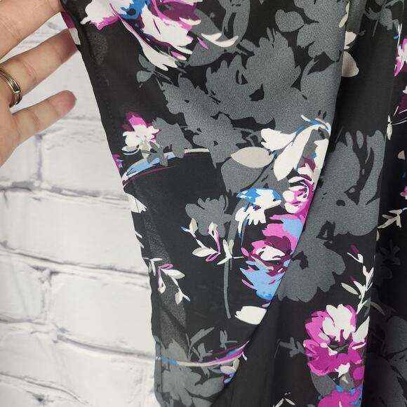 Torrid Top Womens 6X Black Floral fairycore dark academia romantic corpcore - Picture 5 of 7